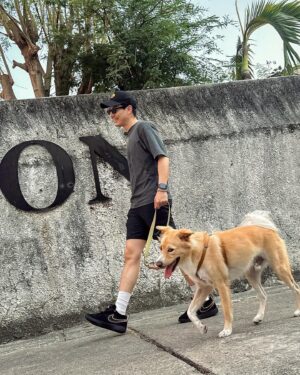 Paopetch Charoensook Instagram - Walk a dog 🐕 @iam247official #book1haven