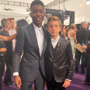 Parker Bates Instagram - From the carpet...@televisionacademy #emmys Having a blast and celebrating with the fam!  @nbcthisisus #littlekevin🖤🖤🖤🖤🖤🖤🖤🖤🖤🖤🖤🖤Stay tuned!
@dsquared2 @styledbylmc @stevemadden @brooksbrothers @lyft #giftfromlyft✌🏻🚙