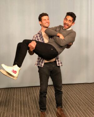 Parker Young Instagram - This is a photo from two years ago when Adhir and I met for the first time at our network test. He’s been harassing me ever since. Love you brother, wouldn’t want to do it with anybody else. 
Swipe ➡️