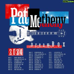 Pat Metheny Instagram - Two more weeks of the Spring Dream Box Tour

4/1 @lexoperahouse 
4/3 @strathmorearts 
4/5 @mayopac 
4/6 @berksjazzfest 
4/7 @92ndstreety 
4/9 @ridgefieldplayhouse 
4/10 @statetheatreportland 
4/11 @musichallnh 
4/12 @aomtheatre 
4/13 @bardavonpresents 

🎟️ Link in Bio

📷 @joel8x