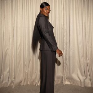 Patina Miller Instagram - Last nights glam for some last minute Oscar's fun before I head home and back to work. Love LA more every time I'm here...thanks for having me @giorgioarmani and @mptf ✨✨

Hair: @hairbyromorgan 
Face: @karinamilan__ 
Style: @yaelquint 
Suit: @giorgioarmani archive via @clothed_la 
Shoes: @gucci via @albrightfashionlibrary 
Jewelry: @graceleedesigns, @suzannekalan 
📸: @cindygromero
