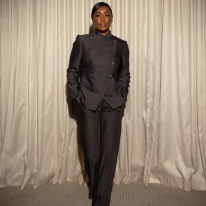 Patina Miller Instagram - Last nights glam for some last minute Oscar's fun before I head home and back to work. Love LA more every time I'm here...thanks for having me @giorgioarmani and @mptf ✨✨

Hair: @hairbyromorgan 
Face: @karinamilan__ 
Style: @yaelquint 
Suit: @giorgioarmani archive via @clothed_la 
Shoes: @gucci via @albrightfashionlibrary 
Jewelry: @graceleedesigns, @suzannekalan 
📸: @cindygromero