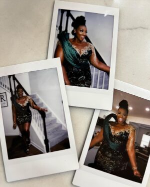 Patrice Covington Instagram - Yesterday I got very warmly welcomed into the elite 40 club. I am happy. I am blessed. We all wore green and we were drunk! 

Cheers!!!! 💚💚💚

Wait til this video drop! ✨

👗 @timmyajulo is a National treasure. We shall protect him at all costs.

@candicethemakeupartist 💄✨