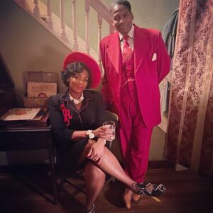 Patrice Covington Instagram - Gracie & Bertie 💋
•
•
I am honored to be a part of this queer, black, historical love story. My prayer is that it teaches, heals, frees, bridges gaps in generations, inspires all types of sexualities and humans in general to be themselves and to love who you love because baby ain’t NONE of this new! Love has been love for a looooong time!  @le_robinson_  it’s a pleasure to be your own screen boo! Thank you for this experience! 
•
•
#findyourteam ⚾️ #aloto #dontbeastarbeagalaxy 🌌