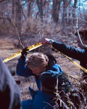Patricia Cornwell Instagram - That’s me ducking under the crime scene tape. 
Would you come along and help with the case?🔎