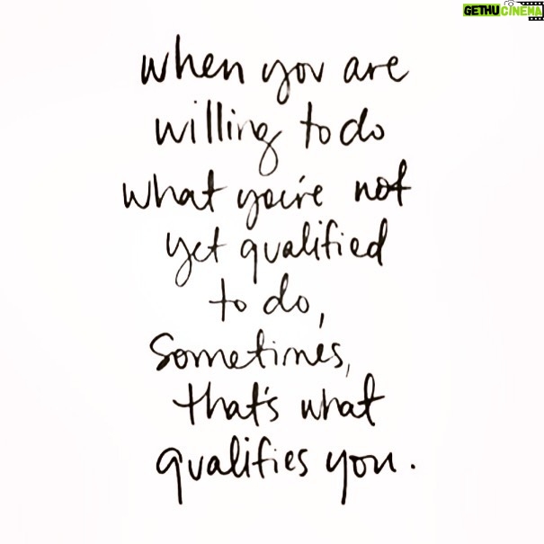 Patricia Isaac - 38 Likes - This clearly doesn’t apply to surgery...but I personally abide by it. Jumping in the deep end, willingness, starting before you “feel ready”, curiosity humility and trust. Feel the trepidation, fear even, and try anyway. Apply for that job, start that business, help that community, mentor that kid, ask that person out, ask them to marry you even, write that book/film/letter, offer your personal testimony, your ideas, help that parent/senior/stranger with their dream. We’re only here for so long and you have more inside than you think. ❤️