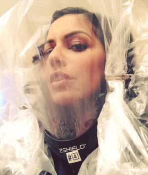Patricia Isaac Instagram - The glamour of filming in a pandemic, truly never ends 🎭😷. 
Happy Wednesday friends 🤍
#nextlevelPPE