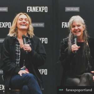Patricia Summersett Instagram - Thank you for keeping it warm, Portland, and braving a rare kind of storm! Pictured here with the fabulous Jennifer Hale @jhalegram and Nadji Jeter. ❄️
Truly lovely moments with so many of you, delectable coffee and bonus: Caesar the ‘no drama llama’. 

Till we meet again—gorgeous weather next time, please! ☕️

See you in Orlando, Florida for Megacon 
Feb 1-4☀️

#bayonetta 
#zeldacosplay 
#fanexpoportland2024 
#spiderman2