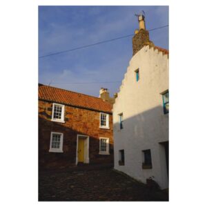 Patrick Grant Instagram - Crow step gables, one with crows (ish), and the fading light, Crail, Fife.

(They were pigeons).