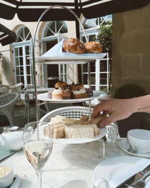 Patrick John Flueger Instagram - BATH 🇬🇧 Baby! Ancient Roman baths in the morning!!! High Tea at The Royal Crescent in the afternoon with Reemer.  Eating crumpets & tiny cute lil sandwiches. All stacked up? = A Damn Good Day!! #PaddyAndReemsKingUKongAdventure #HistoryGeeking