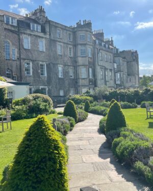 Patrick John Flueger Instagram - BATH 🇬🇧 Baby! Ancient Roman baths in the morning!!! High Tea at The Royal Crescent in the afternoon with Reemer.  Eating crumpets & tiny cute lil sandwiches. All stacked up? = A Damn Good Day!! #PaddyAndReemsKingUKongAdventure #HistoryGeeking