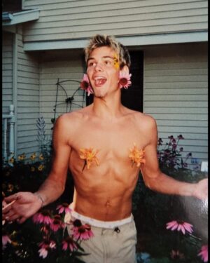 Patrick John Flueger Instagram - My Fathers favorite photo of me as a pierced youth….obviously #PiercedByFlowers #APortrait #YoureWelcomeDad #OldyButAGoody #ItsNotHisFavorite ;)