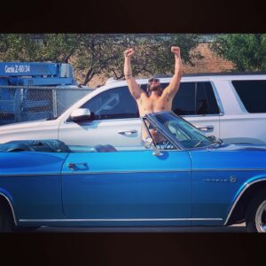 Patrick John Flueger Instagram - Finally... Blue Vegas back in the mix!!! #YourMyGirlBlue •
•
• special thanks to •
• @romotronic for finding this beaut for me 15 yrs ago, and subsequently rescuing it from The Vegas Desert •
• @tcrodandcustom for rescuing it from the wildly irresponsible 20 something version of myself & taking it from a drivable to death trap to a showroom ready Honey of beast. If ur in Minnesota and need a classic beautified. @tcrodandcustom should be first on ur list
•my pops for @k.c.flueger for running the operation•
• and who could leave out @roycedavoyce who took these “professional “ photos :) hehehe