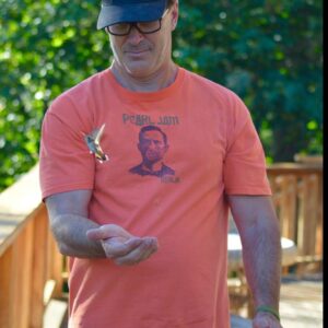 Patrick Warburton Instagram - Freeing a hummingbird that got caught in our cabin. #oregon #rogue #agness