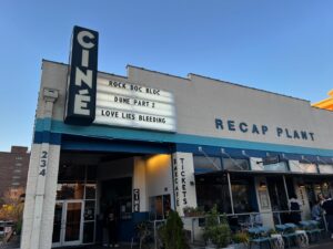 Patton Oswalt Instagram - Just spent a delightful early evening seeing LOVE LIES BLEEDING at @cineathens. A former tire shop (!) now movie theater, performance space, and restaurant/bar. They’re gonna let me program films the next time I’m in town! I can’t wait! (LOVE LIES BLEEDING is amazing, btw.)