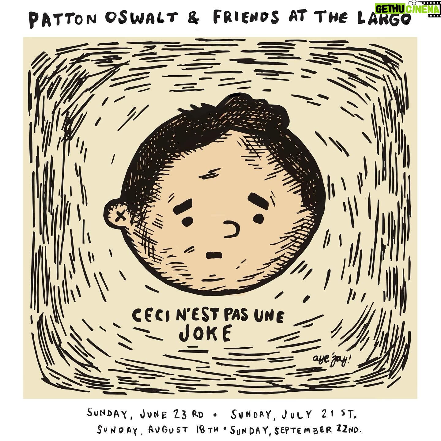 Patton Oswalt - 680 Likes - PATTON OSWALT AND FRIENDS is back all summer at the @largolosangeles! Special guests! BIG surprises! Tickets are ONSALE NOW!!!