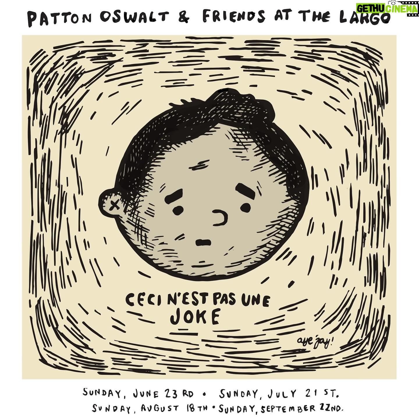 Patton Oswalt - 680 Likes - PATTON OSWALT AND FRIENDS is back all summer at the @largolosangeles! Special guests! BIG surprises! Tickets are ONSALE NOW!!!
