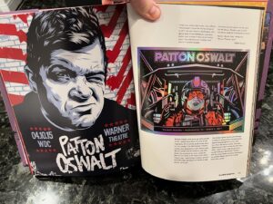 Patton Oswalt Instagram - So happy to have some of my show posters in this STUNNING collection from Jeffrey Everett. Go gitcher self a copy. Every page a painting!