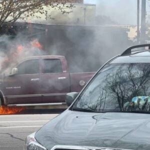 Patton Oswalt Instagram - Flaming Truck Drama in downtown Athens, GA!
