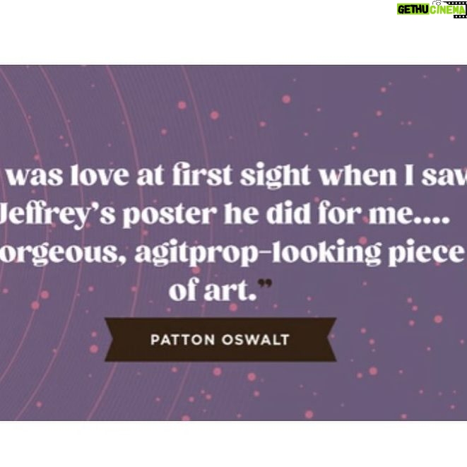 Patton Oswalt - 1K Likes - So happy to have some of my show posters in this STUNNING collection from Jeffrey Everett. Go gitcher self a copy. Every page a painting!