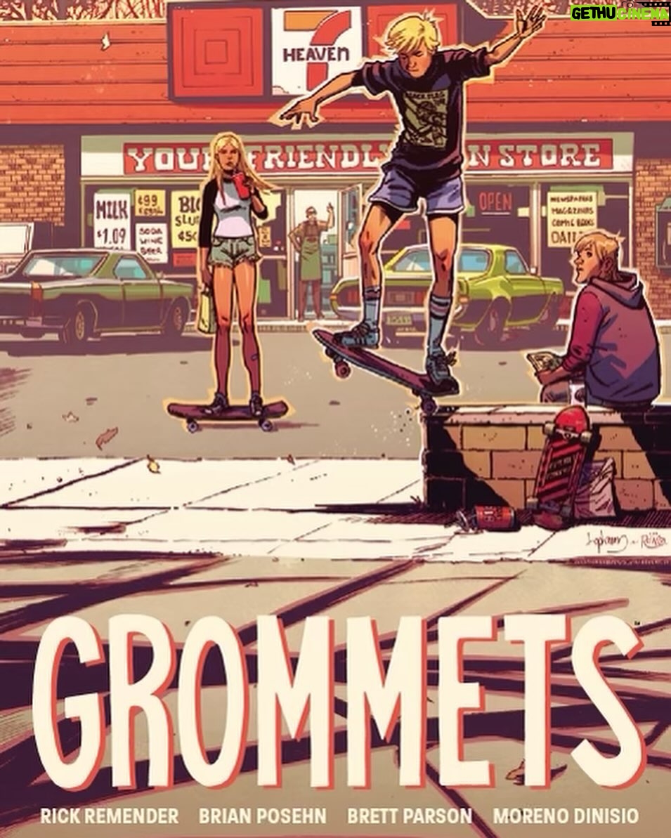 Patton Oswalt - 1.1K Likes - May 29th! @brianposehnās and @rickremenderās (kinda) autobiographical comic GROMMETS hits the stands! Hilarious, heartfelt, and full of wayward 1980s teen cringe, this is a beautifully drawn and written chronicle of the parking lot victories, empty swimming pool defeats and cheap beer epiphanies that shaped so much of Gen X. I canāt recommend this any higher! Get it!