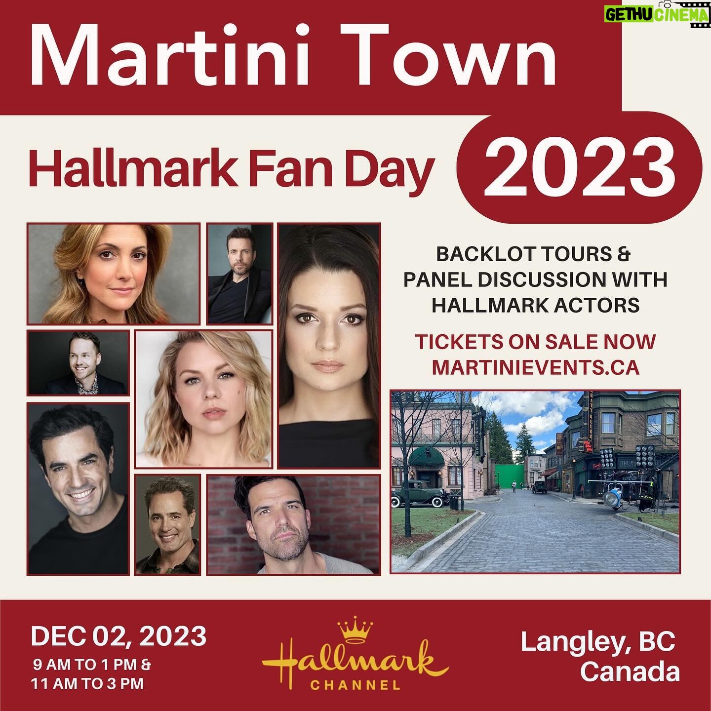 Paul Campbell - 2.2K Likes - The venerable @benjaminayres has put together a fun little Christmas event in the heart of Hallmark country. We’d love for you to join! Details below…
On December 2nd, in collaboration with the @hallmarkchannel, immerse yourself in the world of Christmas with Martini Town’s Merry & Bright @events_martini 🎄 🎥 Visit the location where many of your favorite movies have been made and attend a panel with actors @peterbenson889 @juliabenson889 @paulcampbellofficial @antoniocupo @aliliebert @kimberleysustad @iamvictorwebster and myself. The link is in my bio! Tickets are limited. ❄️ @romance__university @gemma.m.martini @anniehowellpr