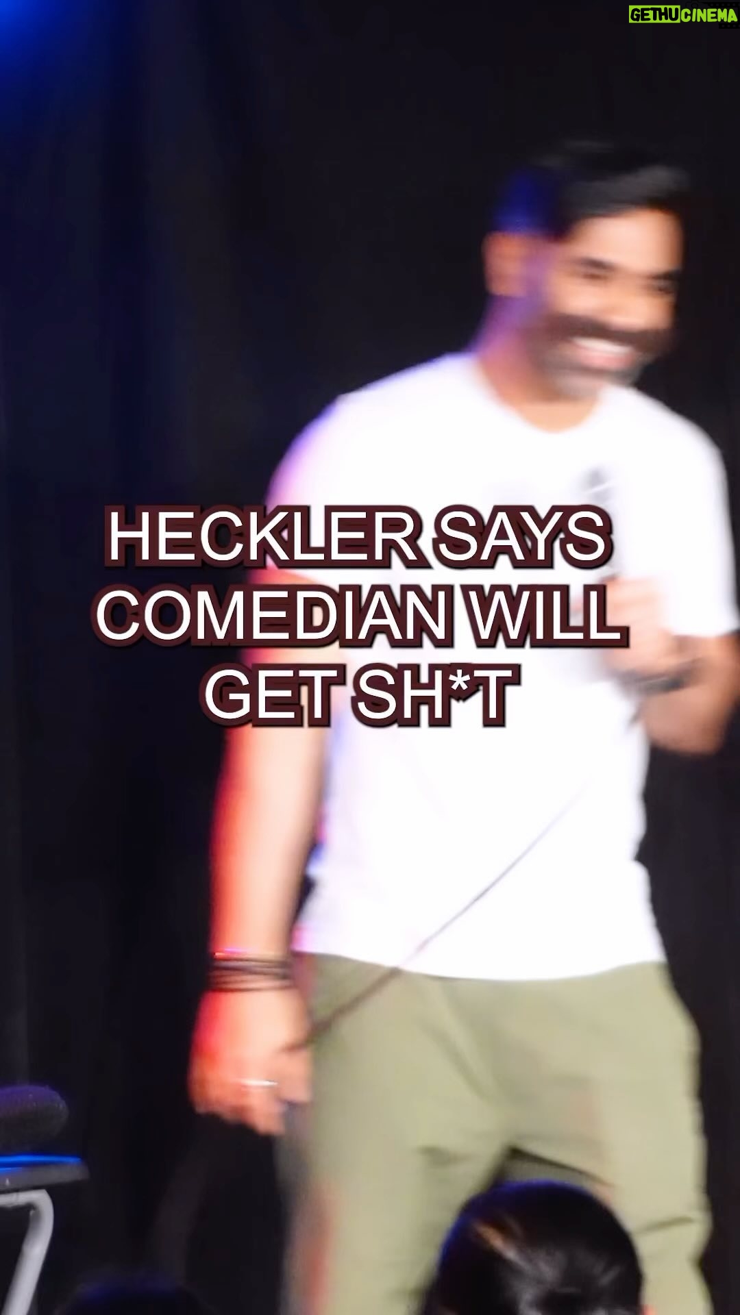 Paul Chowdhry - 26.8K Likes - Heckler Says Comedian Will Get Sh*t. Full video on TubeYou