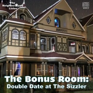 Paul F. Tompkins Instagram - Joan and Doug invite Burnt and his girlfriend Gabby (Janet Varney) to their primary in-house Sizzler, where they are given first class service from lead waiter Jamie (Shaun Diston).