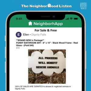 Paul F. Tompkins Instagram - Joan and Burnt record from the backyard while Doug prepares for a childhood dream come true. Learn Burnt’s favorite new fashion accessory and Jalliope’s activities since returning home. Later, our hosts talk with a Dignity Falls resident about a very cryptic NeighborhApp post.

Thanks to Neighbor Megan Stapleton for the submission!

Go to cbbworld.com and sign up for the Maximus plan to unlock access to the entire ad-free archive as well as brand new exclusive BONUS ROOM episodes adventuring deeper into Dignity Falls!