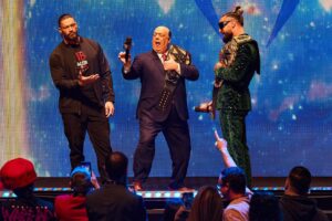 Paul Heyman Instagram - Ladies and Gentlemen, today is a picture-perfect day to ACKNOWLEDGE YOUR TRIBAL CHIEF!

As @WWE tries to grasp the enormity of the events that transpired at the #WrestleMania Kickoff Event in Las @Vegas, I remind you that yet another chapter shall unfold tomorrow, LIVE on @foxtv as #Smackdown will feature not only your humble #Wiseman and the reigning defending Undisputed #WWE Universal Heavyweight Champion @RomanReigns but also The #PeoplesChamp @TheRock! 

While @AmericanNightmareCody and @WWERollins face an uncertain future, condemned to live life after #WM40 in the Ocean of Obscurity, it is quite apparent the #Bloodline’s rule on the Island of Relevancy has never been more powerful!  The @DeltaCenter in #SaltLakeCity will be the setting, and The People’s Slap was only the beginning of what’s to come next. 

And that’s not a prediction. 

That’s a spoiler!
•
•
•
Exclusive photos by @endvrs and @jd3studios for #HeymanHustle