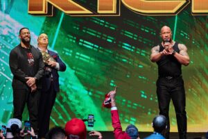 Paul Heyman Instagram - Ladies and Gentlemen, today is a picture-perfect day to ACKNOWLEDGE YOUR TRIBAL CHIEF!

As @WWE tries to grasp the enormity of the events that transpired at the #WrestleMania Kickoff Event in Las @Vegas, I remind you that yet another chapter shall unfold tomorrow, LIVE on @foxtv as #Smackdown will feature not only your humble #Wiseman and the reigning defending Undisputed #WWE Universal Heavyweight Champion @RomanReigns but also The #PeoplesChamp @TheRock! 

While @AmericanNightmareCody and @WWERollins face an uncertain future, condemned to live life after #WM40 in the Ocean of Obscurity, it is quite apparent the #Bloodline’s rule on the Island of Relevancy has never been more powerful!  The @DeltaCenter in #SaltLakeCity will be the setting, and The People’s Slap was only the beginning of what’s to come next. 

And that’s not a prediction. 

That’s a spoiler!
•
•
•
Exclusive photos by @endvrs and @jd3studios for #HeymanHustle