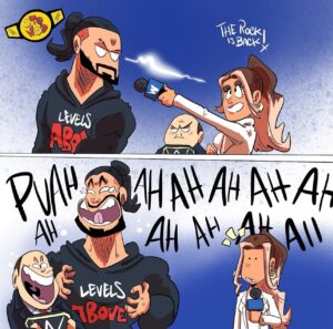 Paul Heyman Instagram - To quote the wisdom I bestowed upon the @wwe #smackdown audience, there are two guaranteed ways to go viral in today’s world ... (1) date @taylorswift (2) namedrop the reigning defending undisputed #wwe universal heavyweight champion @romanreigns! 

art by @otanod__ 
special guest appearance by @kaylabraxtonwwe