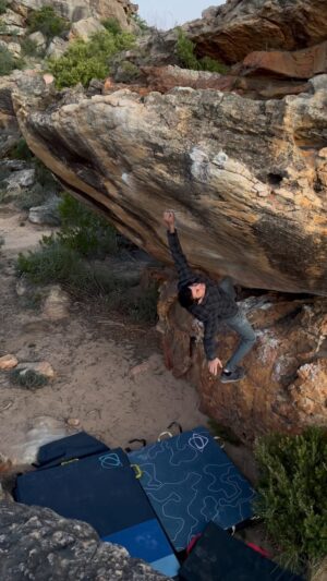 Paul Robinson Instagram - Didn’t bring my climbing shoes to the crag yesterday to force a rest day… but the @evolv_worldwide Rebels are so sticky! I was too tempted and had to try this really fun V9 called Fruchtzwerg. 😂😂 #bouldering video: @lizzy.ellison