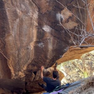 Paul Robinson Instagram - Driving to the airport on Friday afternoon, I almost turned around and went back home due to feeling like I was starting to get a cold. Fortunately, I decided to make the trip down to hueco tanks for the 2024 @americanalpine Hueco Rock Rodeo. After a not so great night of sleep, I got the list of climbs for the rodeo and started to make a strategy for the day for the 6 climbs I hoped to be able to climb. With an incredibly stacked field, I knew it was going to have to be high risk for a possible high reward. 7 hours of climbing and 6 climbs meant that I would need to send 1 climb nearly every hour. @frank__decaro and I decided the spur for the majority of the day was going to be my best bet. I began the day by warming up on the top of “the machinist” and then refamiliarized myself with the crux moves. I made an ascent of the machinist (video 1) a little before 11 am and then moved onto “nagual.” I took 30 mins to relax, eat some snacks and recover. I quickly sent “nagual,” (video 2) again and then made my way to “Couer De Leon,” a little bit before noon. “Couer,” ended up putting up a bit of a fight. I took my time but it ended up taking a little over an hour to climb (video 3 in the underwear to get the right friction w the knee pad 🤣). From there the climbs I knew that were going to be hardest for me were done. I just needed to keep it together, climb well, and I could have the day Frank and I had planned for myself. I sent “crown of Aragorn,” quickly. We packed up and made our way to “full Monty.” I did the top once and then sent from the bottom (video 4). At this point, exhaustion was setting in. I had 5/6 climbs done and it was only 2:50. “The flame” was going to be my final climb of the day. I saved the easiest for last and thankfully with a few minor beta tweaks and one unfortunate dab at the top out, I ended up finding myself climbing out of the hole for the send. Frank mentioned we could go over to east and I could try “Li.” At this point, I had no clue if I was winning or losing. We made the trek over the top of East and down the “Li.” I immediately knew I was way too tired to climb anything else that day and quickly called it. More in comments.