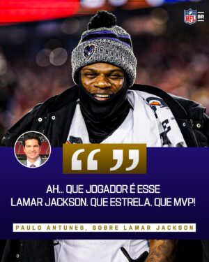 Paulo Antunes Instagram - LAMAR JACKSON. ESPECIAL. 😎👏 #NFLBrasil

📺 Assista ao vivo na @espnbrasil e no Game Pass @DAZN_BRA
 

🎟️ Compre ingresso para o NFL in Brasa. O maior evento da NFL fora dos Estados Unidos, link nos stories e na bio.