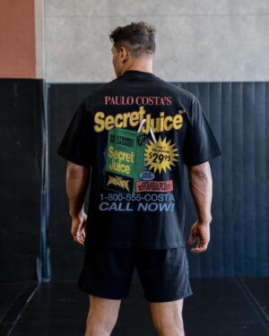 Paulo Costa Instagram - Paulo only goes to the 100% Natty gym. The Secret Juice man Paulo Costa x Full Violence is now live. Ships in 2-3 weeks. Sales close on 6/22. 🧃

Link in bio at FullViolence.com