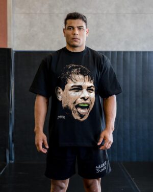 Paulo Costa Instagram - Paulo only goes to the 100% Natty gym. The Secret Juice man Paulo Costa x Full Violence is now live. Ships in 2-3 weeks. Sales close on 6/22. 🧃

Link in bio at FullViolence.com