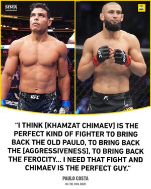 Paulo Costa Instagram - Paulo Costa likes the idea of fighting Khamzat Chimaev next 👀 #TheMMAHour