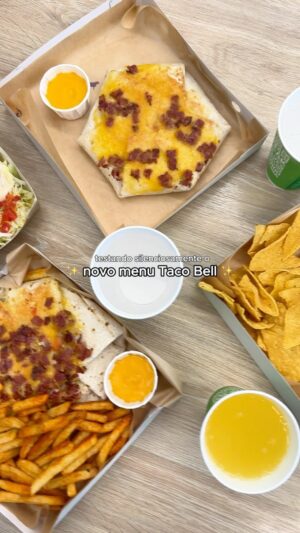 Paulo Sousa Instagram - pub Decora o nome: Bacon Cheesy Double Crunchywrap! 🌯🧀🥓 Três camadas de delícia te esperam: tortilha crocante, recheio à tua escolha (carne picada, frango assado, frango picante ou veggie), molho de queijo derretido, alface fresca, tomate suculento, natas cremosas e um toque de molho Barbecue irresistível! Spoiler alert: são deliciosos! 🤤 @tacobellpt  #tacobell #tacobellpt #texmex #texmexfood #sopicasequiseres