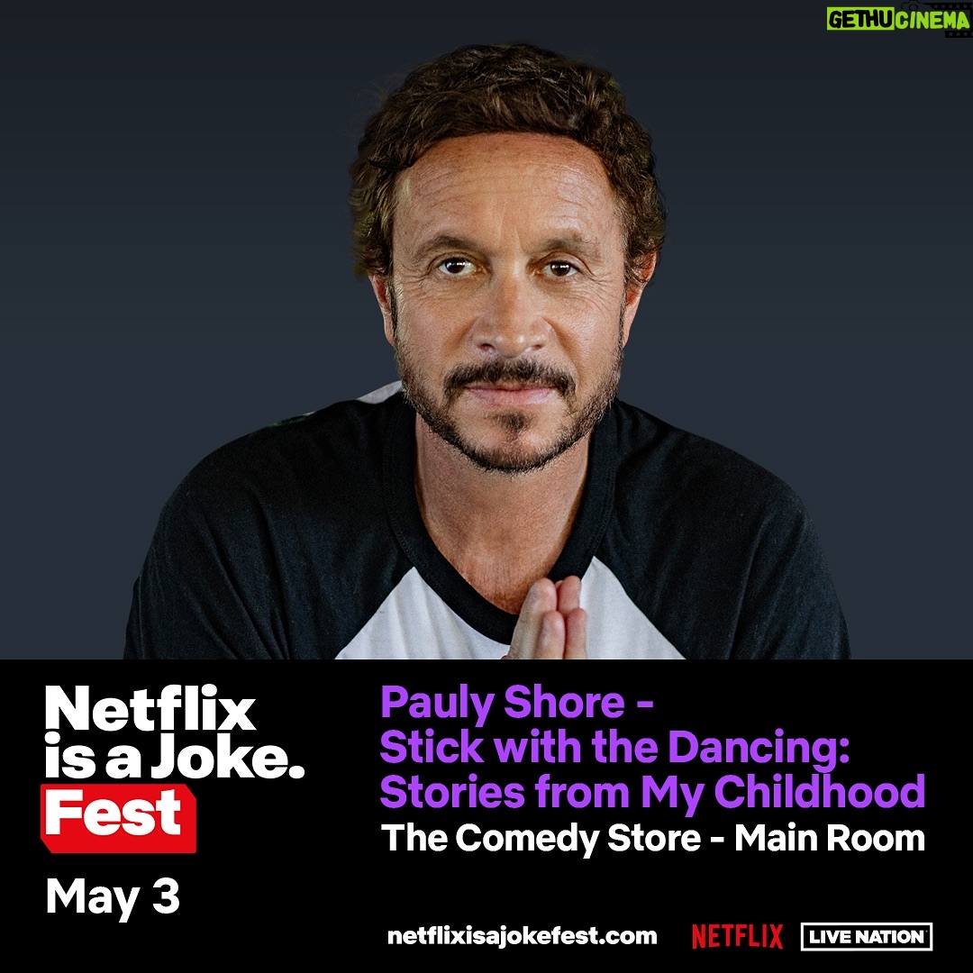 Pauly Shore - 1.8K Likes - Guess who’s joining @netflixisajoke fest, brozzzz! Stacked lineup of shows around LA in May. Now my one man show “Stick with the Dancing” - playing at my home club, @thecomedystore - is joining the fun. Check it all out at NetflixIsAJokeFest.com (and grab your tix)