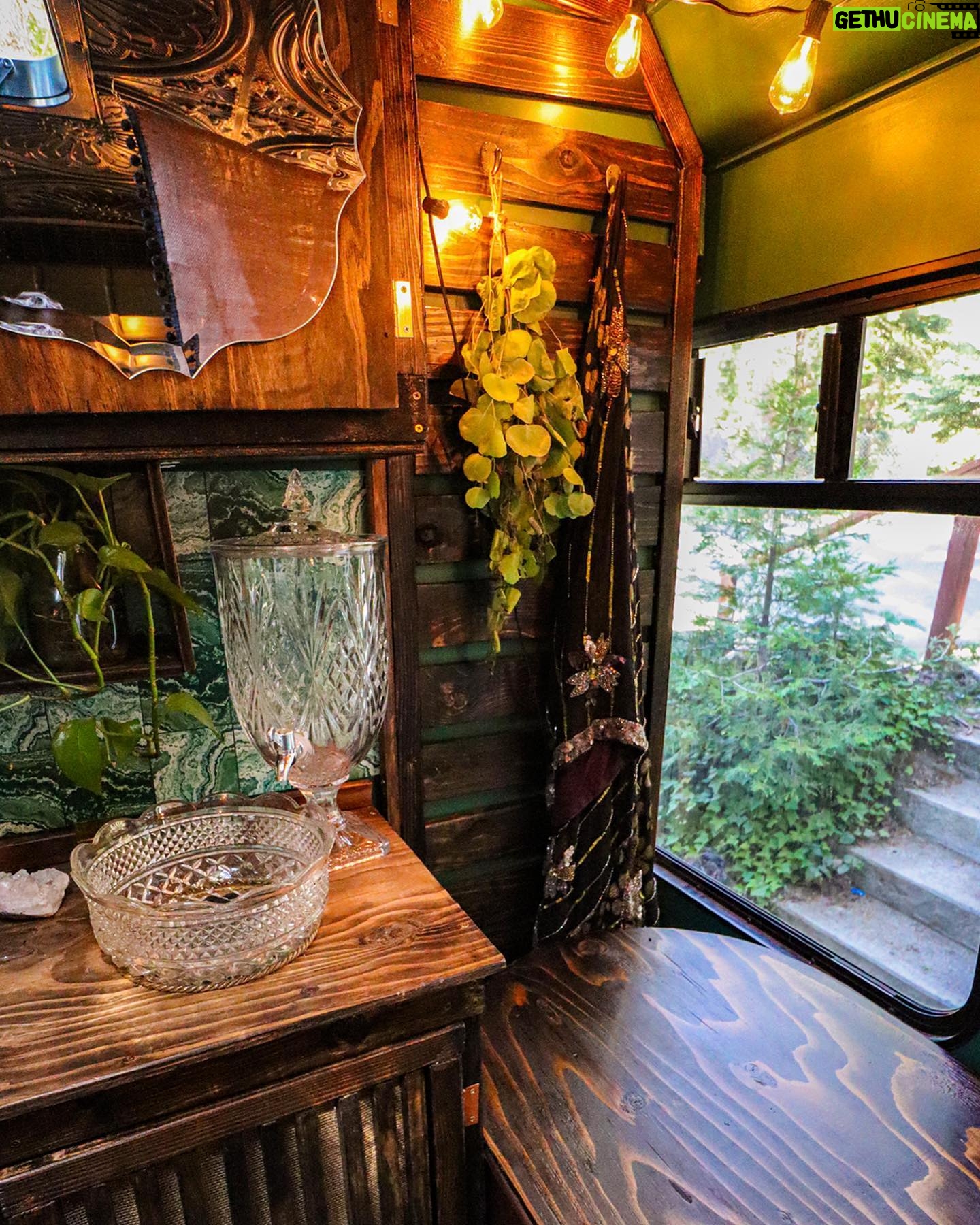 Pearl Liaison - 93.1K Likes - Spent the last few months building a shuttle bus into an off-grid tiny house and we’re v happy with how she turned out 🥲💔
Specs: 2007 Ford E450, 24ft, 175k miles, 480 watts solar Yeti3000 battery/ 70 gallon water tank/ gravity-fed plumbing/ copper soaking tub/ heated shower/ queen bed/ 12v fridge & freezer/ 3-burner propane stovetop oven/ convertible sofa/ full-size wardrobe, taste, glamour, etc❣️