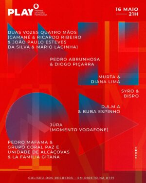 Pedro Abrunhosa Instagram - PRÉMIOS PLAY, dia 16/05 no palco do Coliseu dos Recreios, em direto na RTP1 🫀🫡