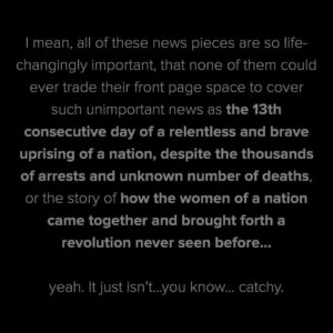 Pegah Ghafoori Instagram - Taking a moment to applaud these news networks and the journalist’s creed they swore to. 
@iman.kay said it best.