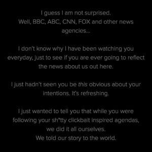 Pegah Ghafoori Instagram - Taking a moment to applaud these news networks and the journalist’s creed they swore to. 
@iman.kay said it best.