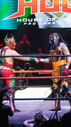 Pentagón Jr. Instagram - It was a battle for respect between two of Mexico’s top luchadors, Penta El Zero Mideo and Laredo Kid in the main event last night at #CincoDeMayo !!! 🇲🇽 #HOGRingSide

Next Event - May 24th | Tickets Available in Bio 🎟️