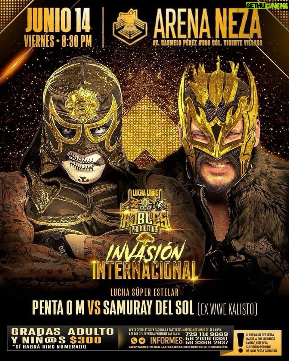 Pentagón Jr. - 3.6K Likes - APROVECHA QUE SE AGOTAN LOS BOLETOS CDMX LISTOS 🔉🔉🔉🔉
ARENA NEZA ✨✨✨ LISTA LA TAQUILLA HOY APARTIR DE LAS 12 🎟️🎟️
TE ESPERAMOS!!!
729 114 96 69
Aprovecha los precios de preventa 👌🏻👌🏻
#prowrestling #wrestling #luchalibre #puroresu #mexico #luchalibremexicana