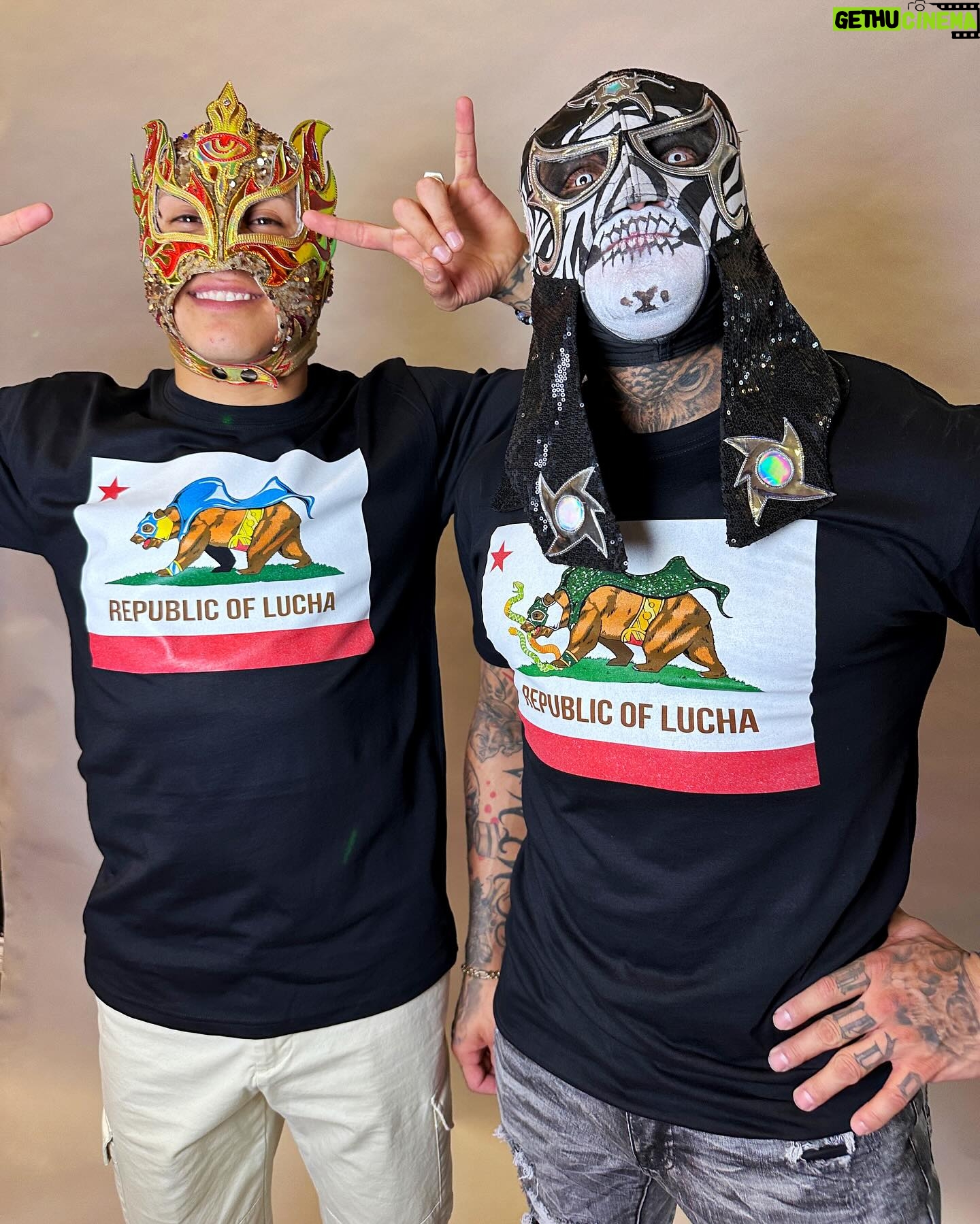 Pentagón Jr. - 4.9K Likes - It’s 🌮Cinco de Mayo 🎉 weekend! Get festive with our special commemorative @republicoflucha flag variants, including our amazing 🇲🇽 “LA BANDERA” 🇲🇽t-shirt, fusing everything that we are into one incredible design!
🔥Also available our classic FLAG t-shirt, our PRIDE flag t-shirt and our ROL tee celebrating the legacy of the original WCW faction that inspired not just the Lucha Bros, but countless other wrestlers across the globe💚🤍❤️!
👉🏻FINAL DAYS!!! 🔥OUR ENTIRE WEBSITE IS 20% OFF🔥 so stock up on all your favorite ROL designs, and literally ANYTHING that you can find on the website, it’s filled with surprises….
💥LINK IN BIO 💥