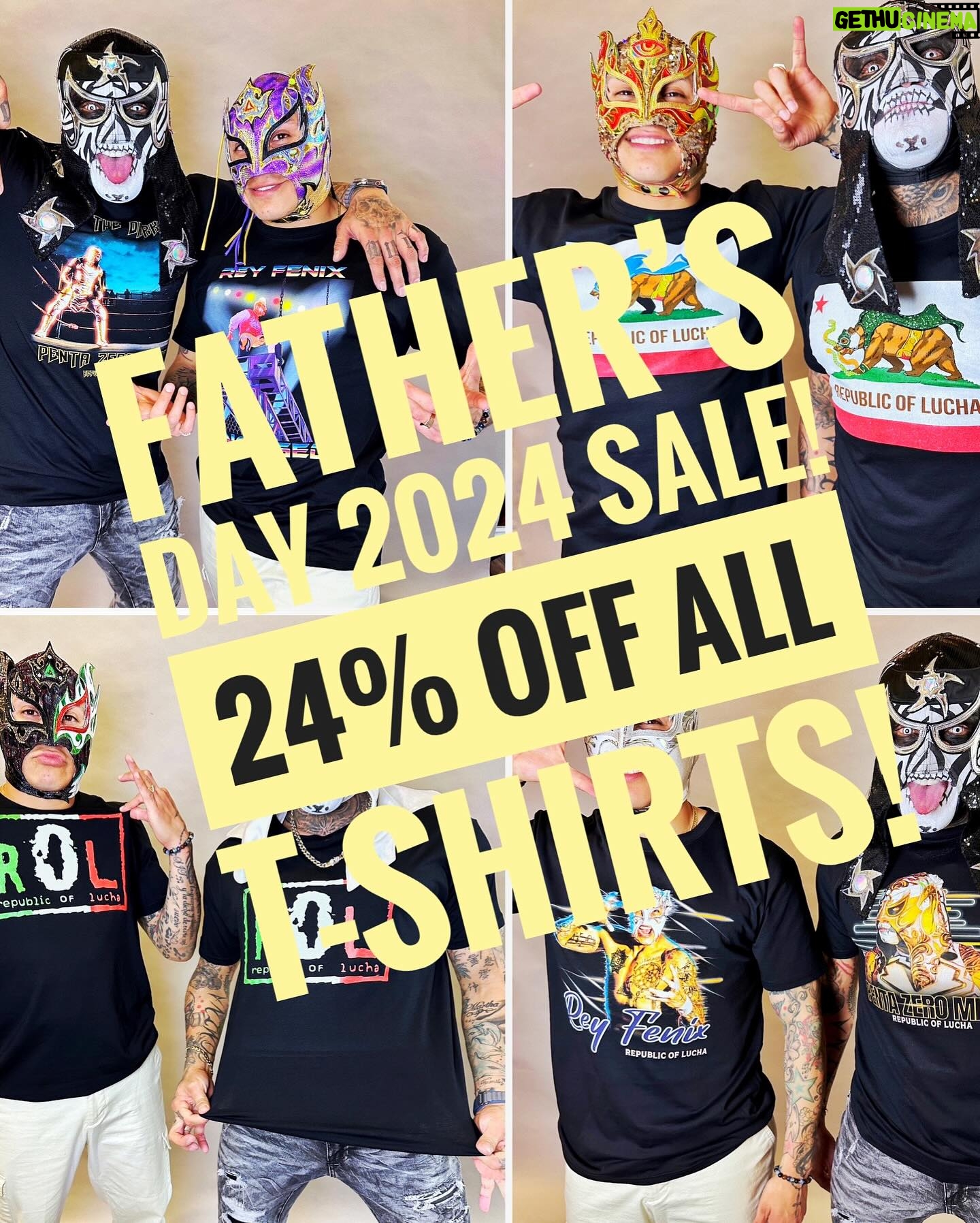 Pentagón Jr. - 9.6K Likes - Happy Father’s Day!!! Tp our heroes, our role models, our inspirations and our biggest supporters! #zeromiedo ❤️🔥
And don’t forget our Father’s Day 2024 sale!!! ALL T-SHIRTS are 24% off with code PAPA24 at checkout, sale ends Monday night!