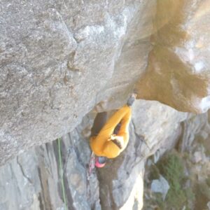 Pete Whittaker Instagram - @mariaugustahs smashing her project a few weeks back 💪One of my favourite climbing moments of 2022

Technical and powerful moves turning the lip and establishing yourself in the groove on this. It's a mixture of jamming, slopers and really small crimps, so a full tool kit of techniques is needed. Plus...some patience with conditions; Spring is often wet, Summer can be dry but too hot, Autumn can be good friction but seeping, which leaves you scratching your head for a good day to climb it. The weather God's came for a surprise 2-3 week spell and the 'jons' were in.

📸 Mari on the First Ascent with the desperate foot jam beta 

📽️ Puffing away, whist making the second ascent.

Tazlov 8b
