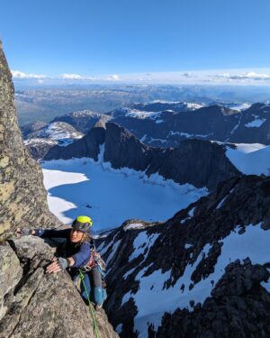Pete Whittaker Instagram - Sørveggen (South Wall) of Gjertvasstind
With 'condensed weekend warriors' @mariaugustahs and @salvesenfjellsport 

nice to get back in the hills and on some technical mountainous terrain/cracks after so much plastic pulling recently.

2nd free ascent? after @lmsolber and @sveslegard 

1. Notice the ice splitter on the left   Øyvind demonstrates crimping cray

2. Setting off on crux

3. Top of crux pitches (was intending to link 2 together, ended up linking 3 by accident 😅)

4. Mari following second to last pitch

5 & 6. Actually the approach even though it looks like the decent...

7. Ended up being a long day. Estimated time back home > Sunday at 11pm. Actual time home > Monday 9pm 😂

A very nice route and trip, thanks Mari and Øyvind

@patagonia_climb
@wildcountry_official 
@sterlingrope 
@unparallelup